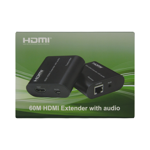 EXTENSOR HDMI 1080P 60M CON AUDIO RJ45 CAT5E/6