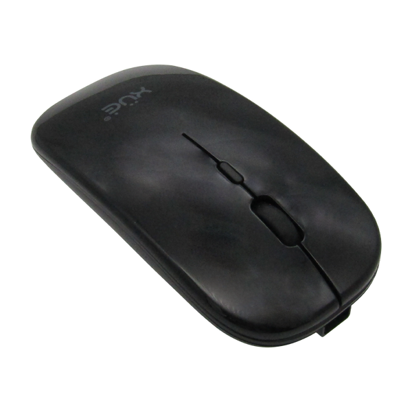 Mouse inalámbrico Silencioso Wireless 1600dpi 3-botones, 2.4GHZ + Bluetooth 5.0, Bateria 500mAh, USB-C, color Negro,XUE®