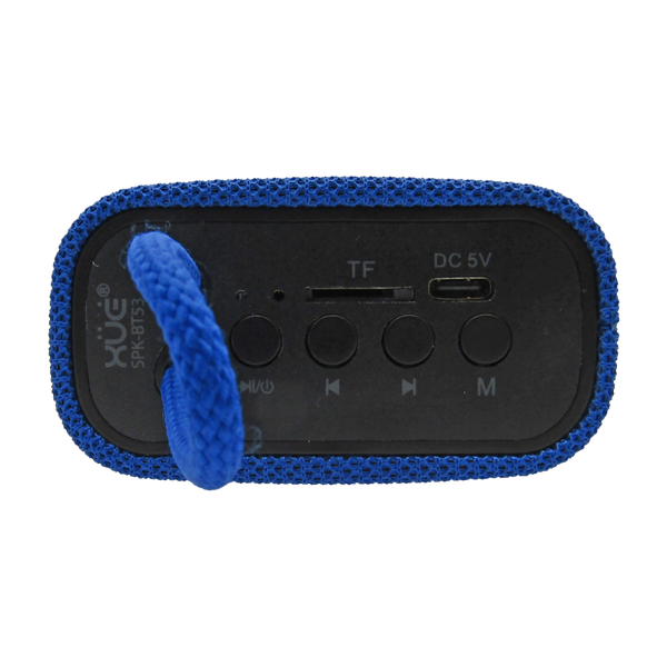 Parlante Bluetooth 5.3, 5W, 10M, USB-C, BATT 500MAH, AZUL, XUE®