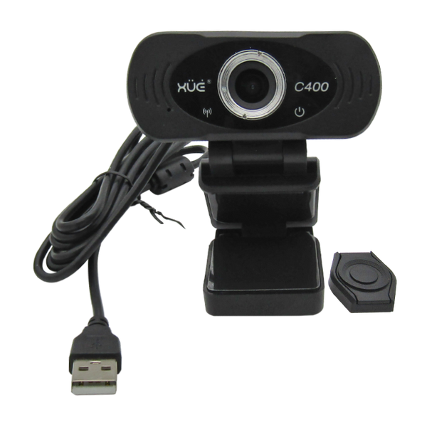 Cámara Webcam USB 2.0 HD 1080P 1920x1080, Mic Digital, color Negro XUE® C400