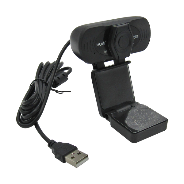 Cámara Webcam USB 2.0 HD 1080P 1920x1080, Mic Digital, color Negro XUE® C400