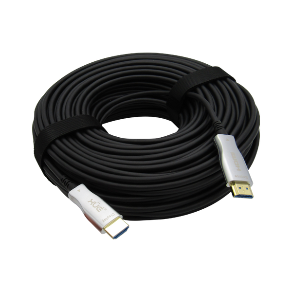 Cable HDMI-FIBRA Optica 2.0 2160P 4K @ 60HZ 50M Macho a Macho Negro XUE®