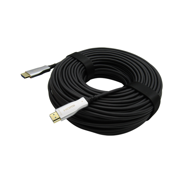 Cable HDMI-FIBRA Optica 2.0 2160P 4K @ 60HZ 50M Macho a Macho Negro XUE®