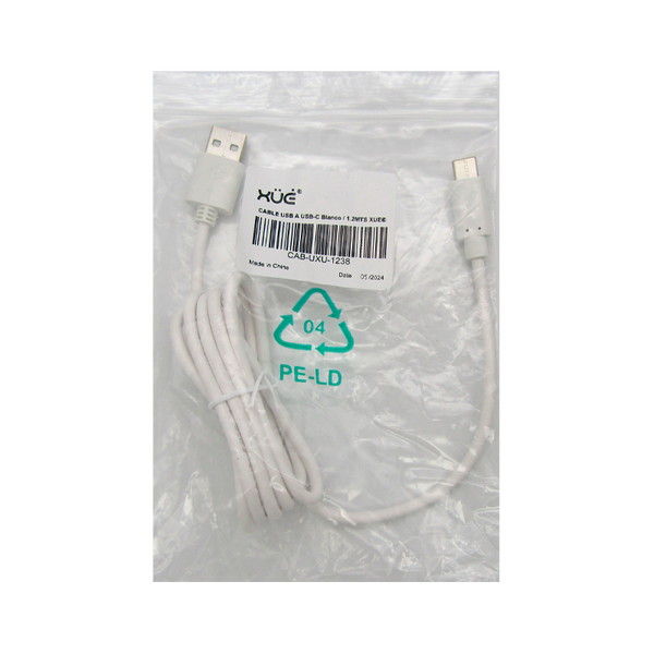 Cable USB-A A USB-C 1.2M BLANCO XUE®